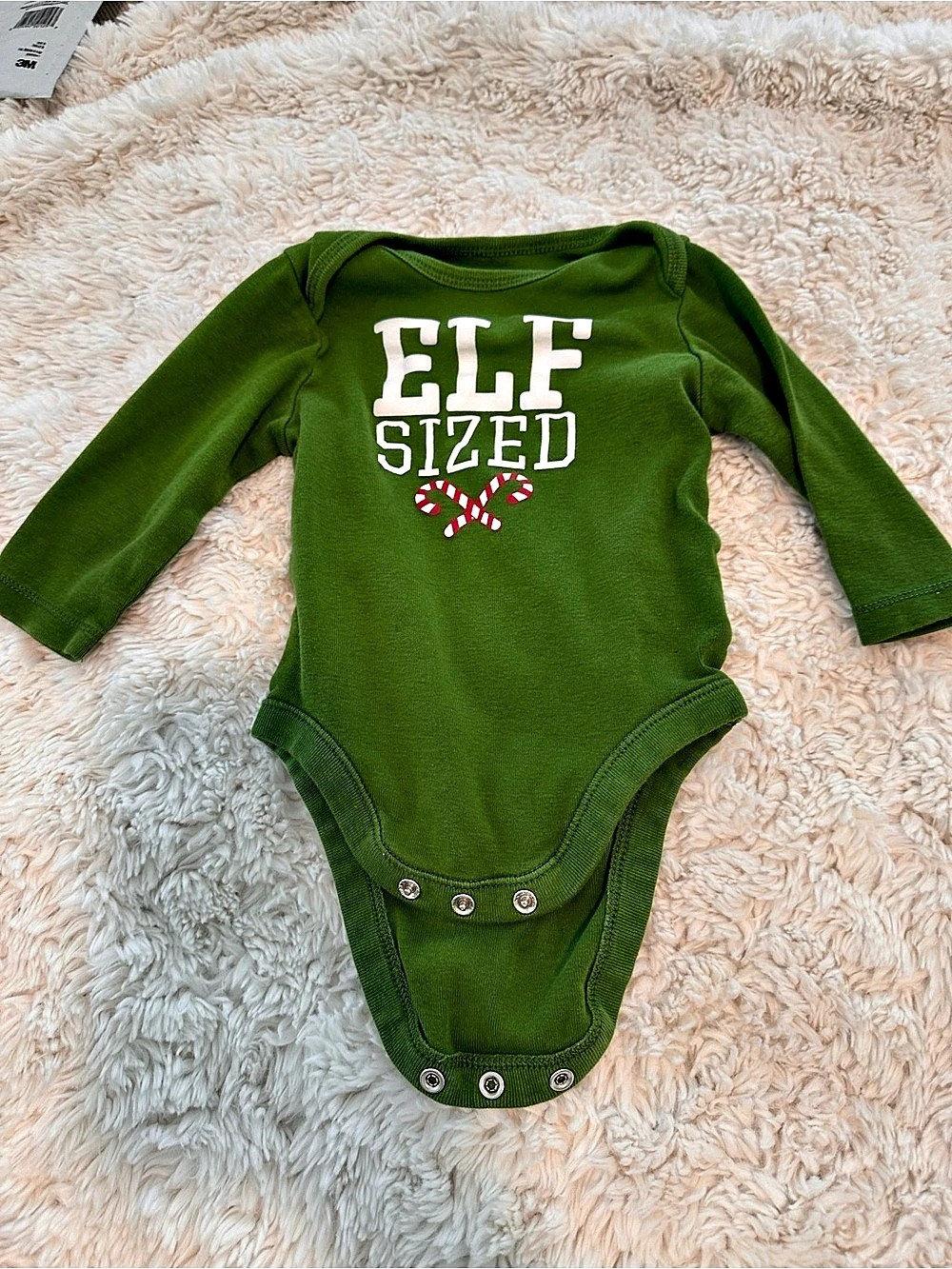 Old Navy Elf Sized Graphic Long-Sleeve Bodysuit for Baby 3-6M